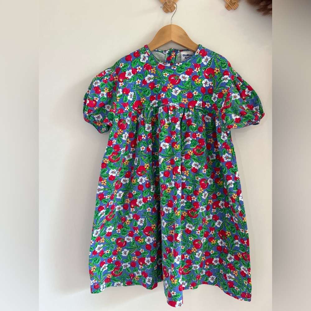 Vintage Osh Kosh floral & vegetable dress